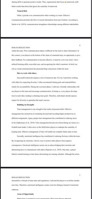 i need summary on this HOGAN REFLECTION 1