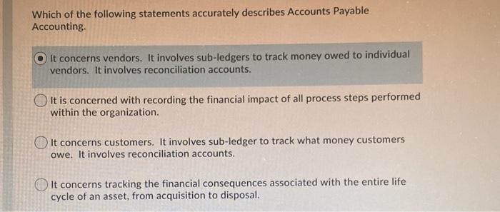 Which of the following statements accurately