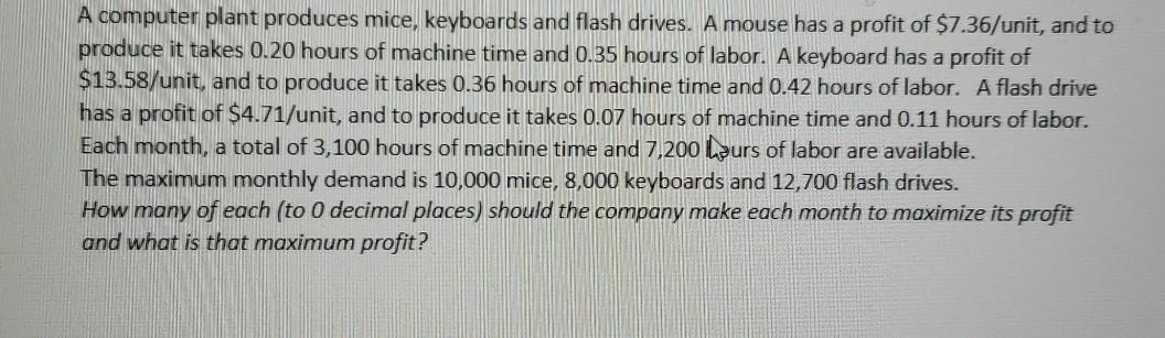 please solve using microsoft excel!!! A computer