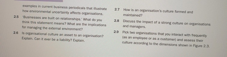 2.1 Explain what the external environment is and