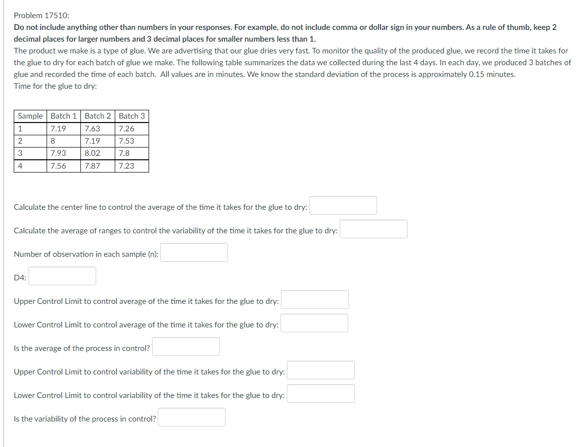 Problem 17510: Do not include anything other than