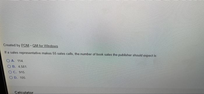 Aww CALL ME RO BOS NUMBER OF SALES CALLS MADE 25