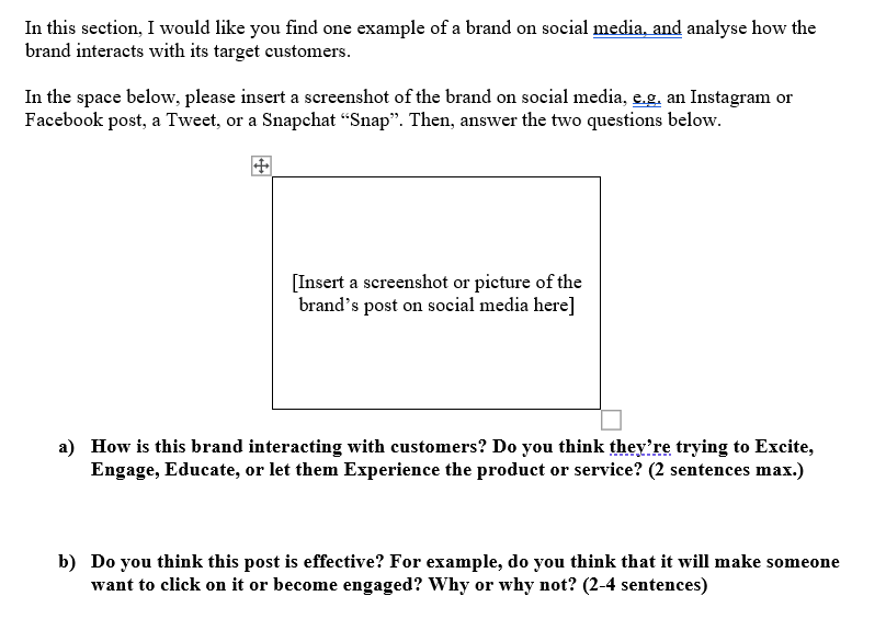 Please answer ASAP In this section, I would like