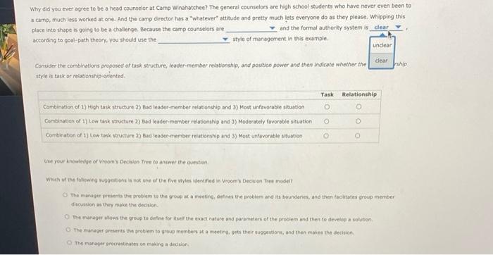 Why did you ever agree to be a head counselor at