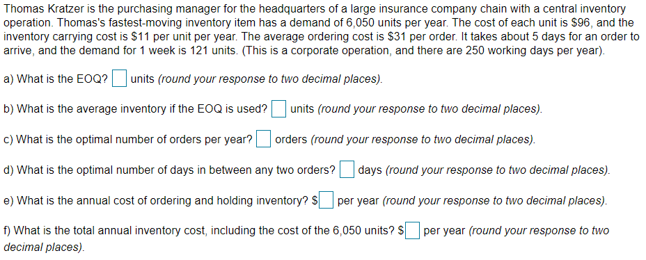 Thomas Kratzer is the purchasing manager for the