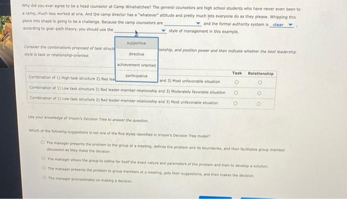 Why did you ever agree to be a head counselor at