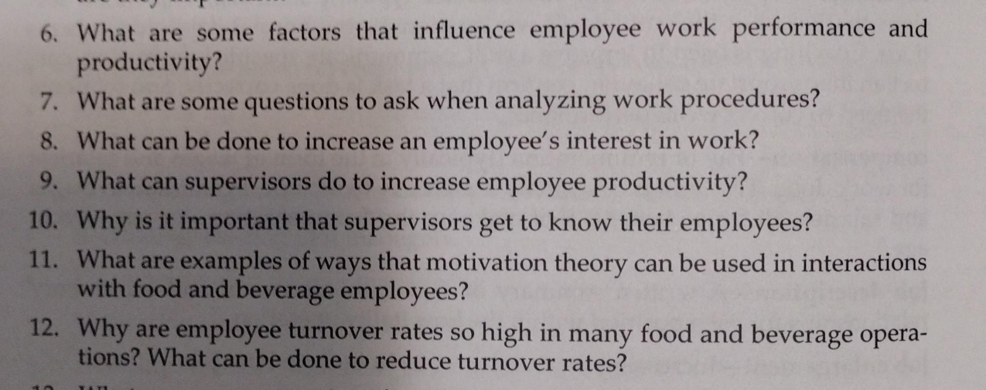 Answer questions 6-12 6. What are some factors