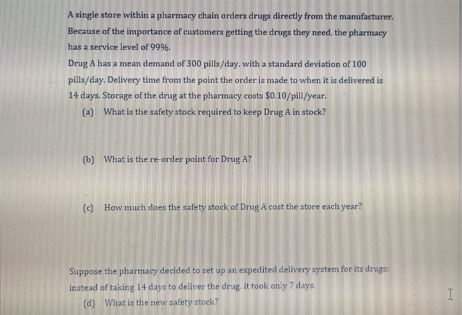 Please answer parts a-d of the question listed