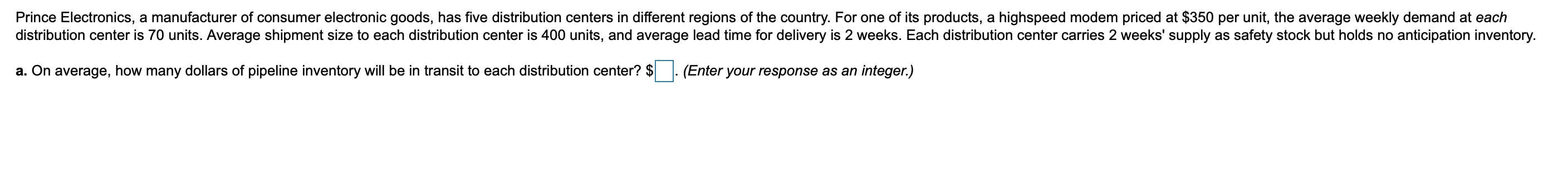 Prince Electronics, a manufacturer of consumer