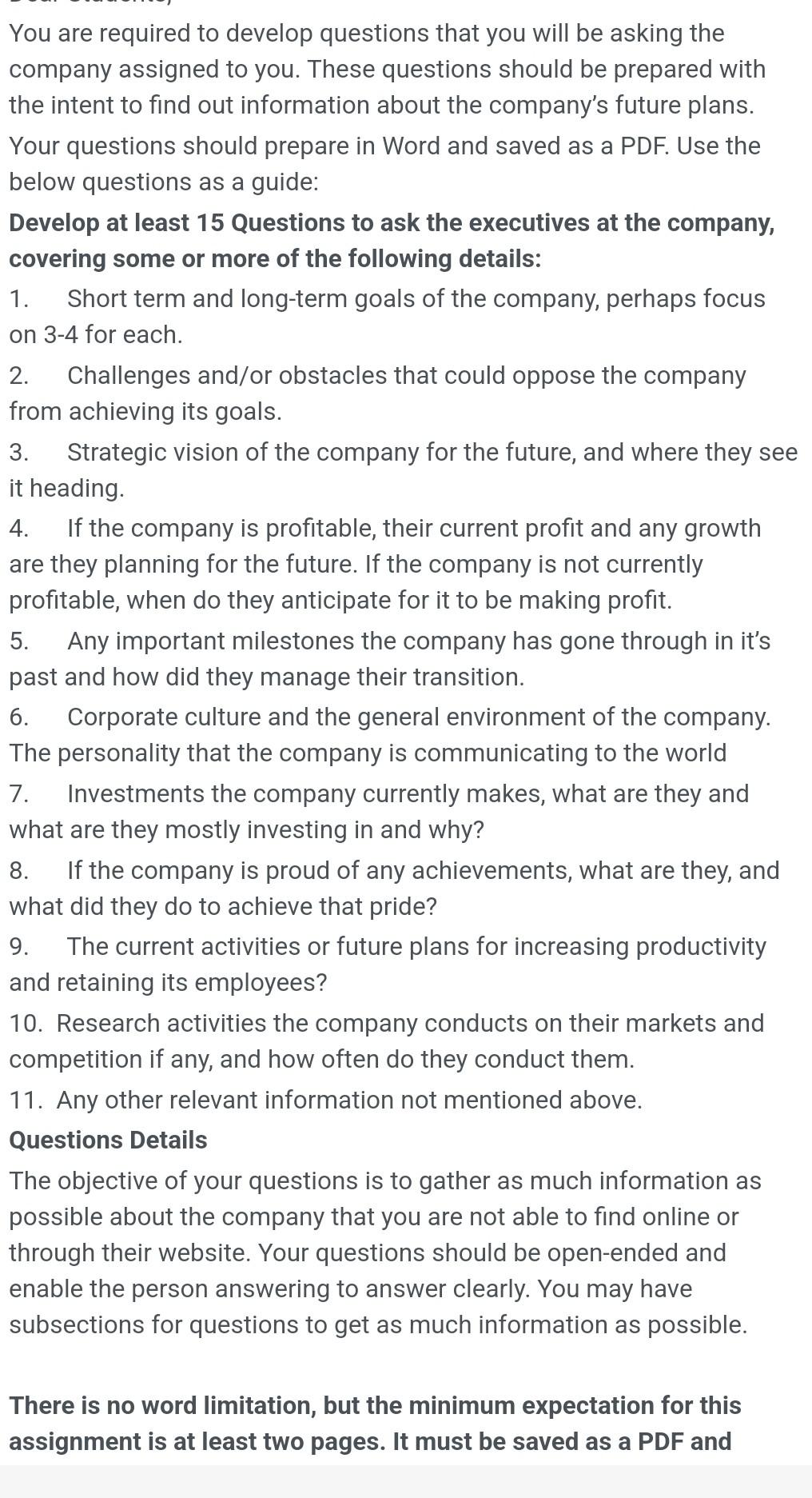 please write questions related to