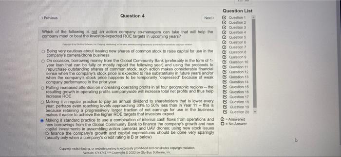 Previous Question 4 Next Which of the following