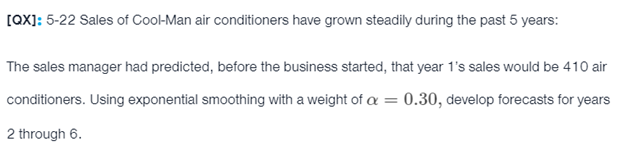 [QX]: 5-22 Sales of Cool-Man air conditioners