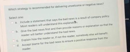 Which strategy is recommended for delivering