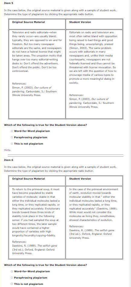 Itern 1 In the case below, the original source