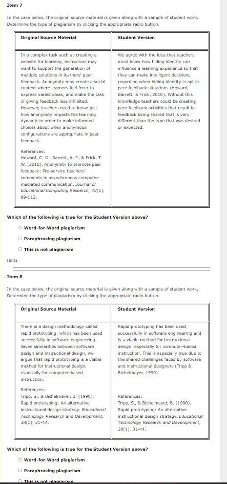 Itern 1 In the case below, the original source