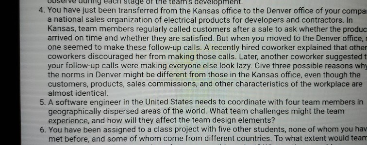 stage teams development. 4. You have just been