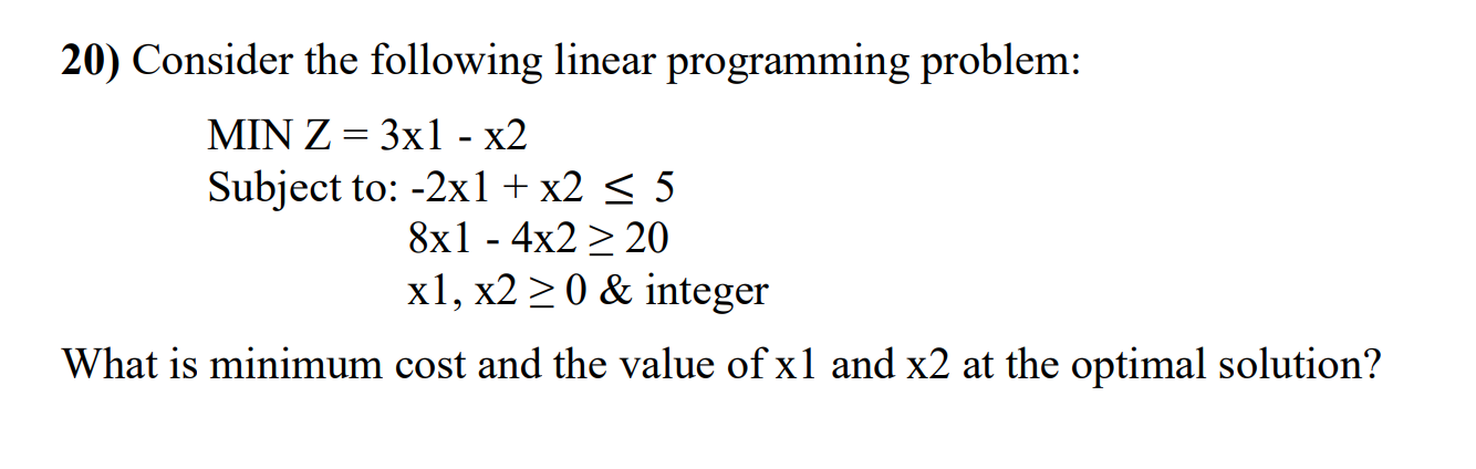 Please show your work. 20) Consider the following