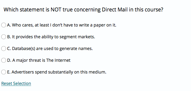 Which statement is NOT true concerning Direct