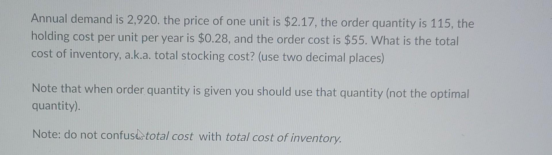 2. Need help with this question please Annual