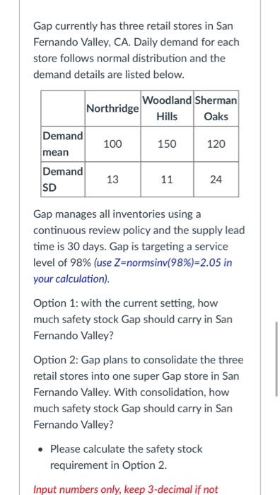 Please use Excel. Thank you. Gap currently has