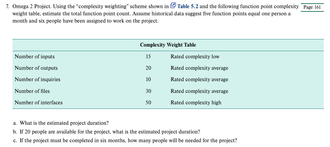 5.2 Table: 7. Omega 2 Project. Using the