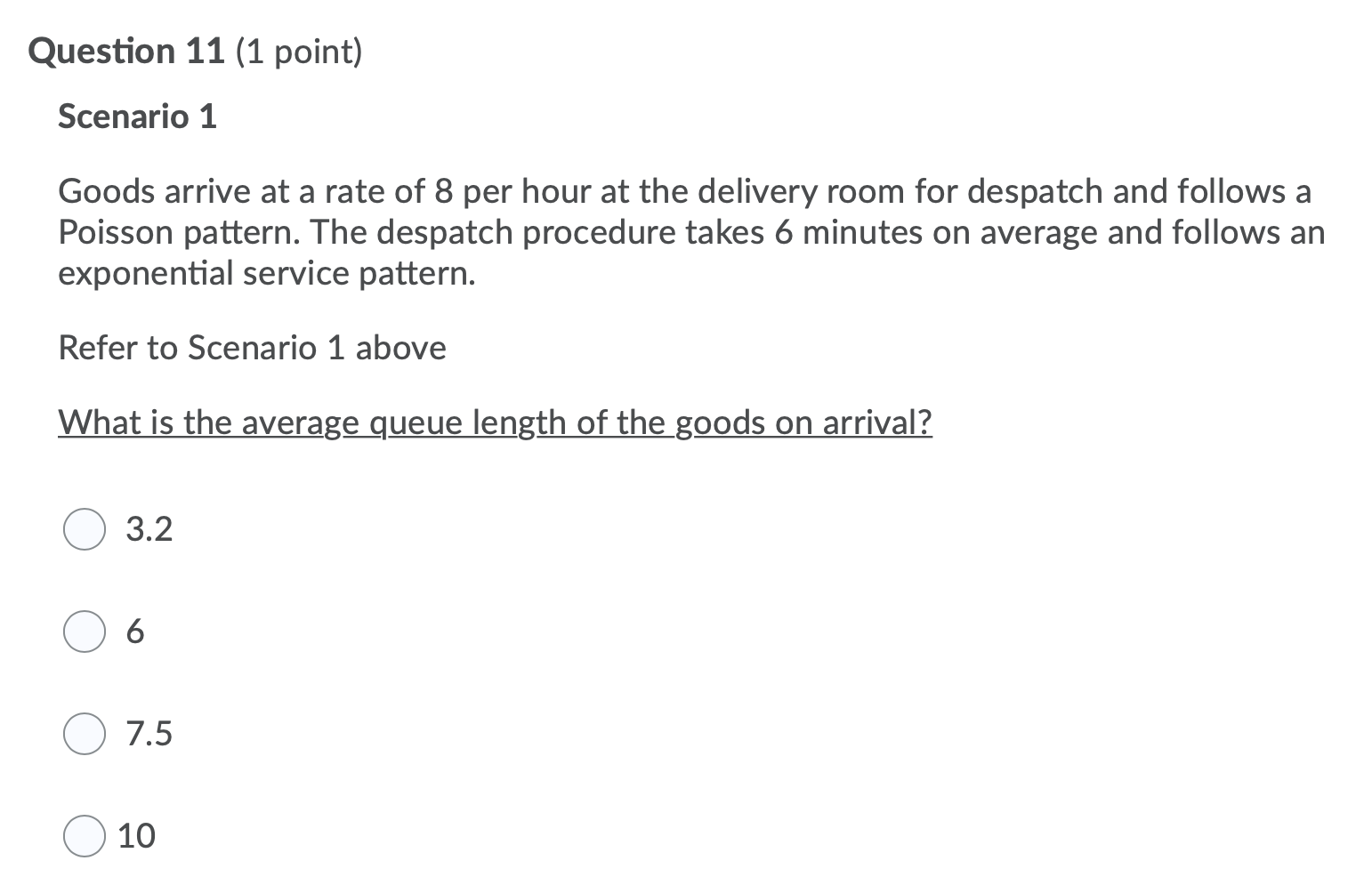 Question 6 (1 point) Scenario 2 The purchasing
