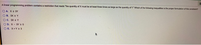 Alinear programming problem contains a