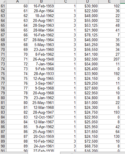 Use Excel and hand work to do the following with