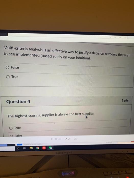 1 pts Two keys to success in routine buys are