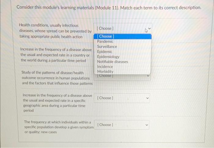 Consider this module's learning materials (Module