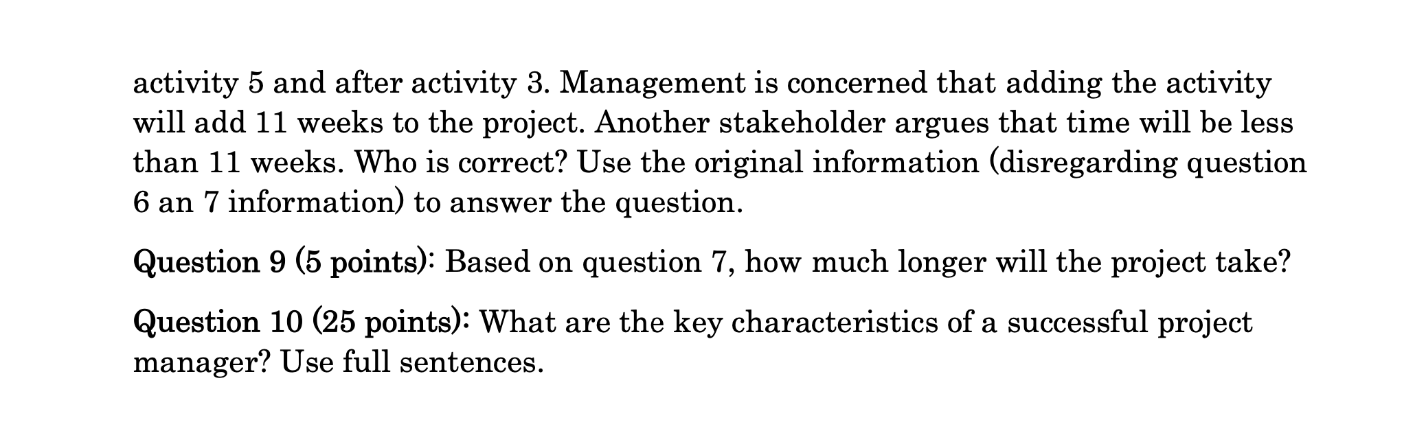 You are the project manager for a new project and