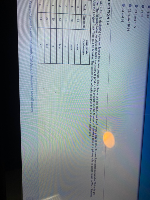 16.84 11.82 23.5 and 165 23.16 and 16.84 0 24 and