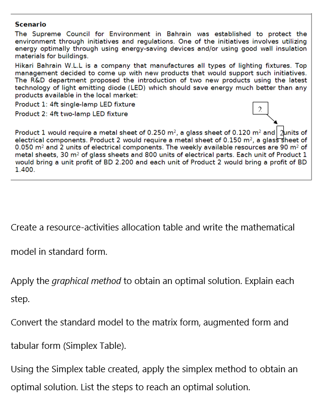 Scenario The Supreme Council for Environment in