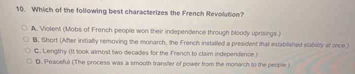 which of the following best characterizes the