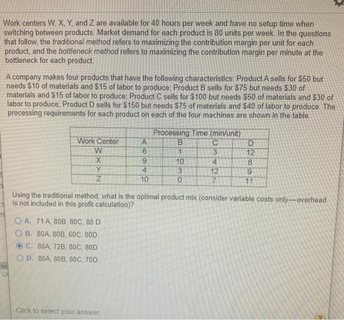 Work cunters W.X Y and Z are available for 40