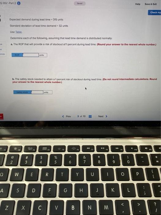 12-INV - Part 2 Seved Help Save & Exit Check my