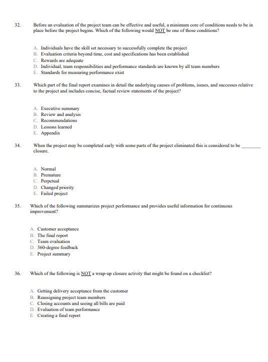 27. The first step in the project control process