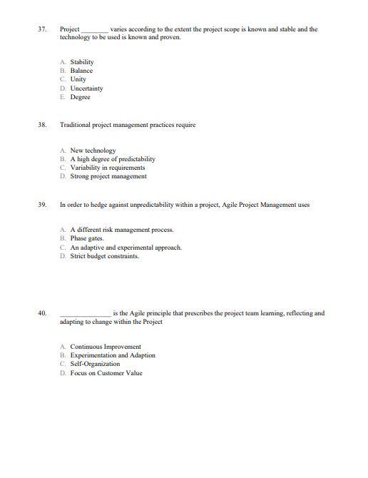 27. The first step in the project control process