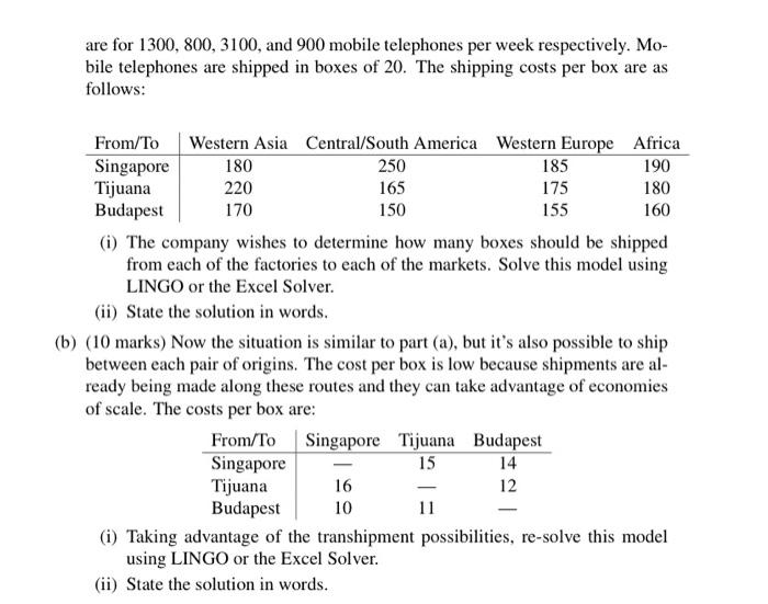 please use lingo 2. (a) (15 marks) A company