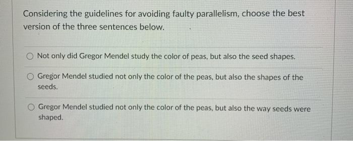 Considering the guidelines for avoiding faulty