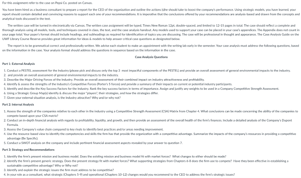 I have a case study that should be used to answer