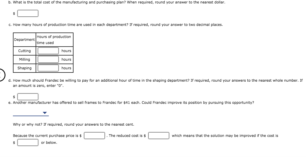 Problem 4-17 (Algorithmic) Frandec Company
