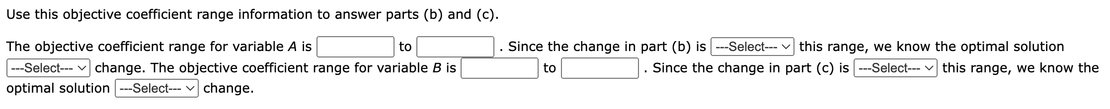 Consider the following linear program.