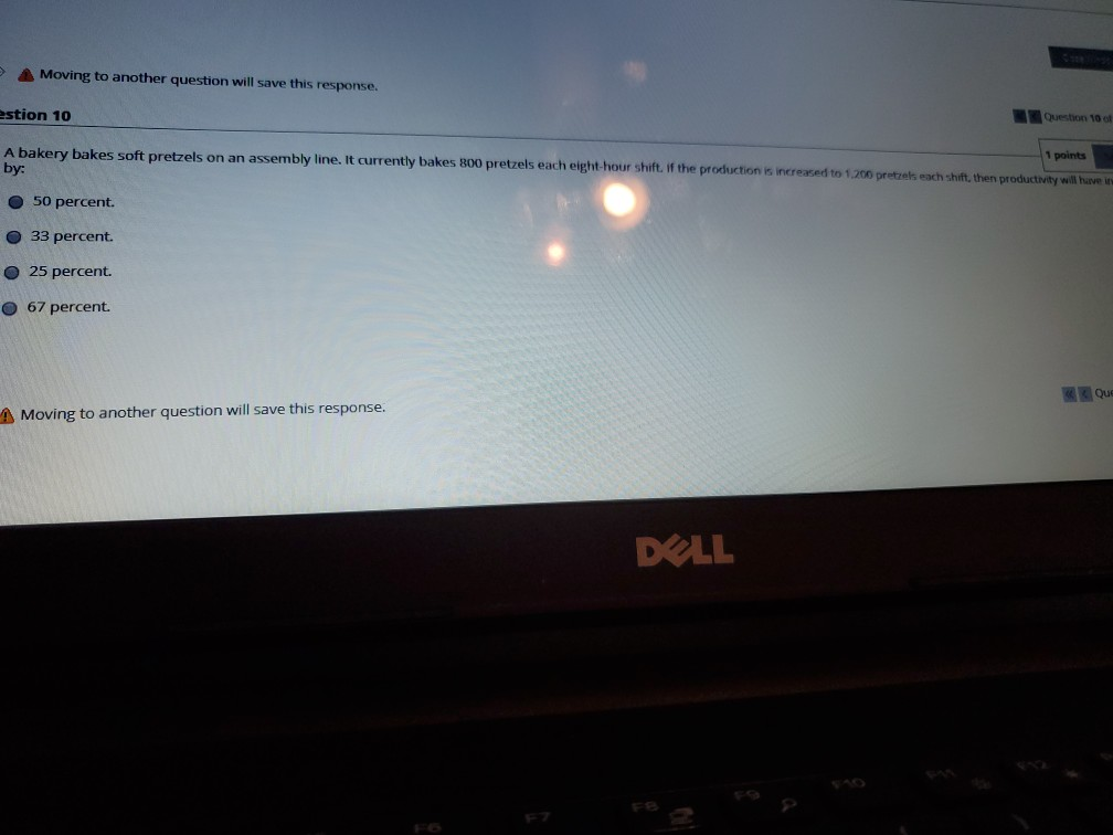 Moving to another question will save this