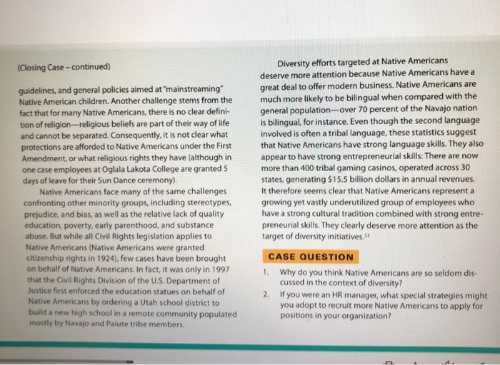 Why do you think Native Americans are so seldom