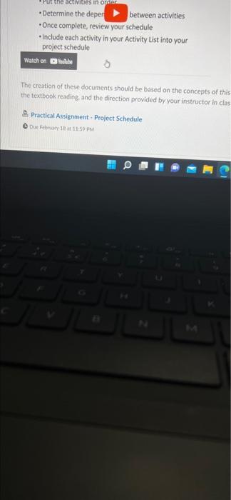 practical assignment project schedule ities in