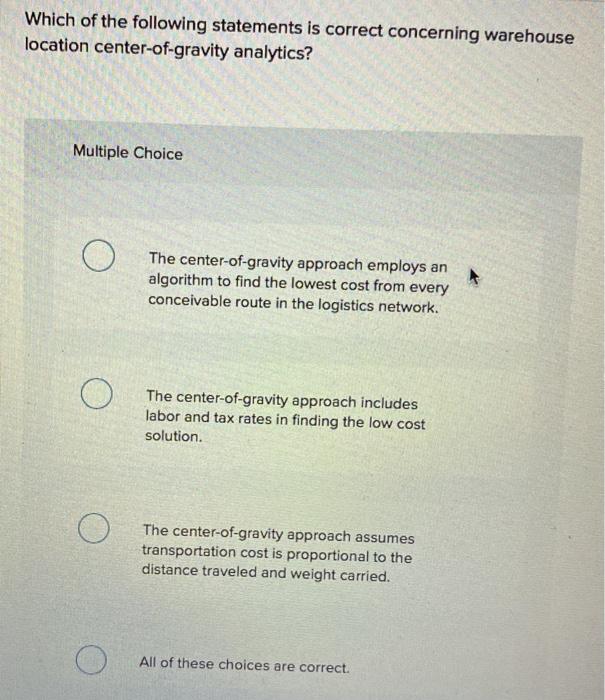 ch 18-2 Which of the following statements is