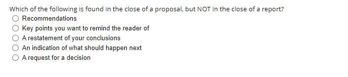 Which of the following is found in the close of a