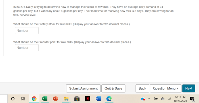 IM.63 G's Dairy is trying to determine how to