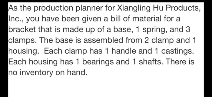 Answer C) Compute the net quantities needed if